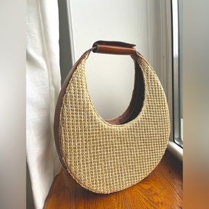 Staud Raffia Moon Bag